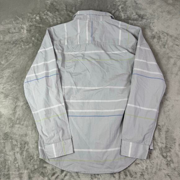 Calvin Klein jeans Boy's long-sleeve button-up shirt in light gray size XL - Picture 2 of 5